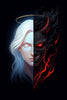 Angel vs Demon Split – Duality Streetwear Graphic