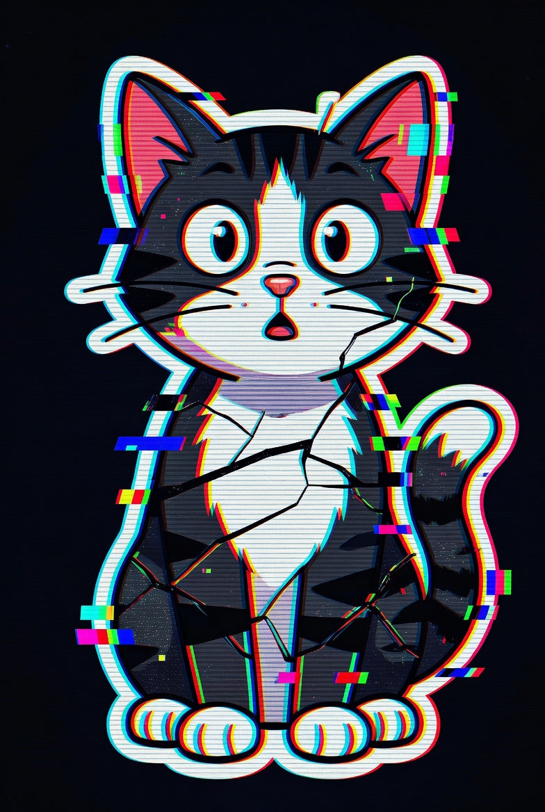 Glitch Cat – Viral Internet Aesthetic Shirt Idea