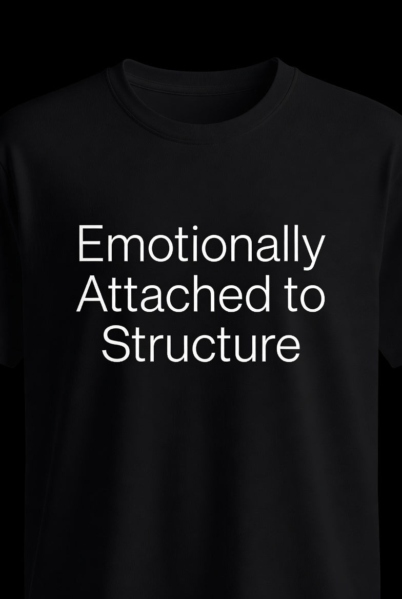 Emotionally Attached to Structure – Dark Veteran Humor Tee