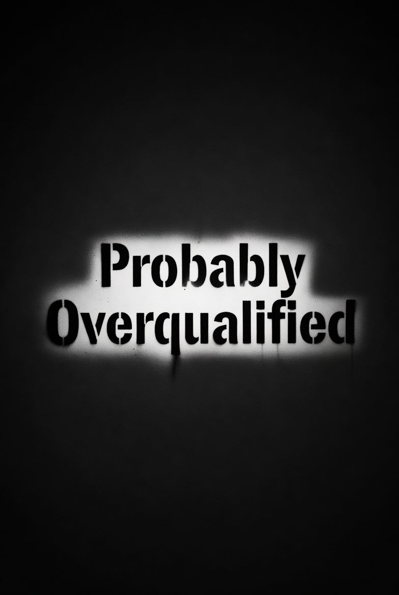 Probably Overqualified – Veteran Dark Humor Shirt