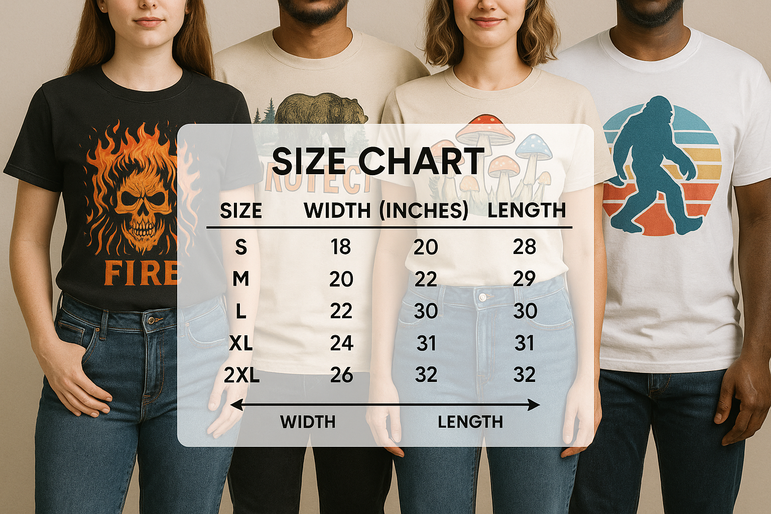 The Complete Guide to Sizing Custom T-Shirts: Never Order Wrong Again