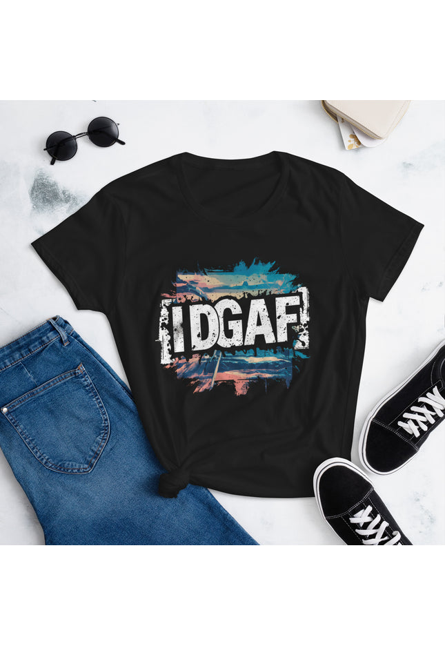 🌟👕 Unleash Your Inner Rebel with the IDGAF Shirt 👕🌟- Women's short sleeve t-shirt
