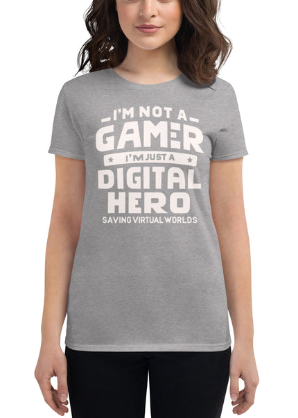 Digital Hero: The Virtual World Savior - Women's short sleeve t-shirt