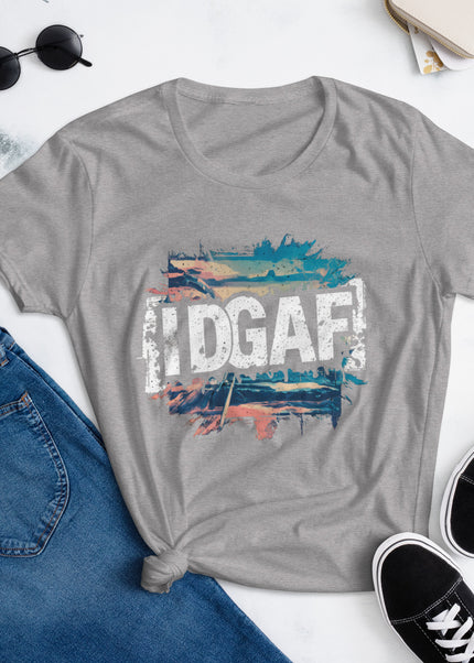 🌟👕 Unleash Your Inner Rebel with the IDGAF Shirt 👕🌟- Women's short sleeve t-shirt