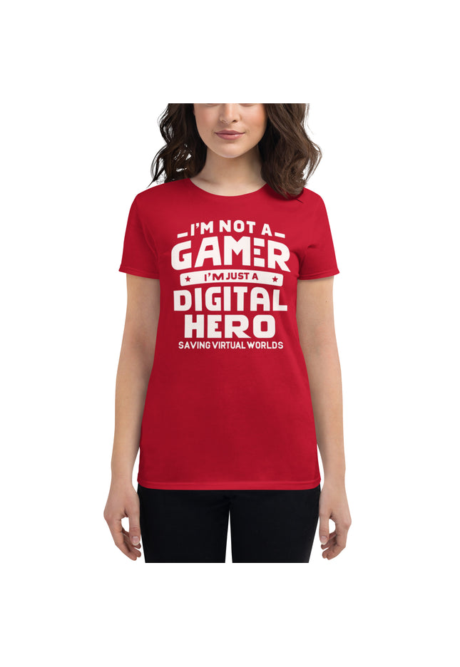 Digital Hero: The Virtual World Savior - Women's short sleeve t-shirt